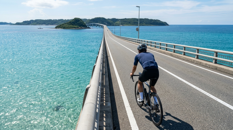 山口角島大橋與北長門海岸單車攻略：1780m跨海大橋海天一色、元乃隅神社海蝕千本鳥居與長門溫泉慢騎